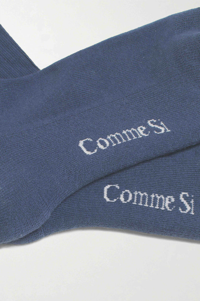 Footbed detail, The Everyday Sock in Neptune, made with Organic Egyptian Cotton, by Comme Si
